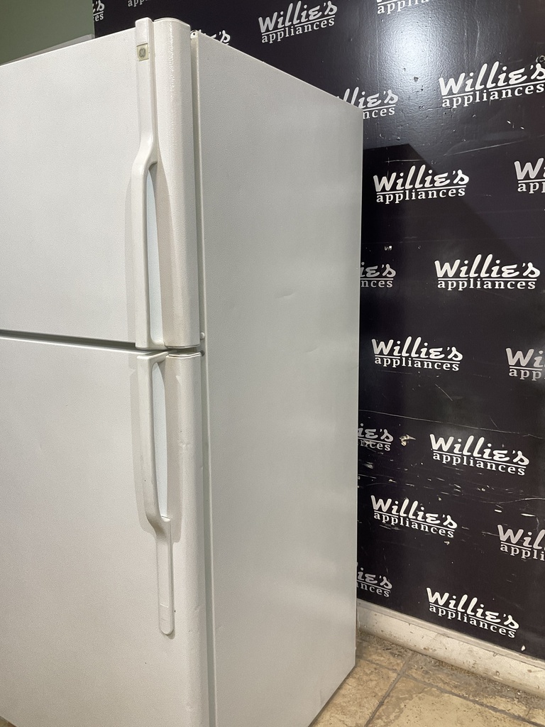 Ge Used Refrigerator Top and Bottom 30x66 (White) 