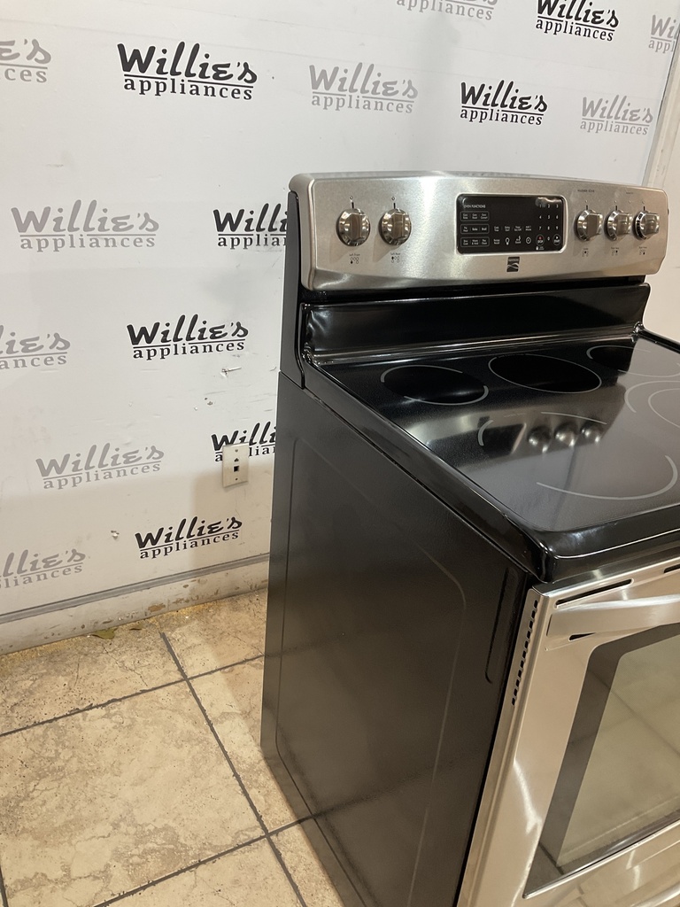 Kenmore Used Electric Stove 220volts (40/50 AMP) 30inches {3 prong} (Stainless Steel) 