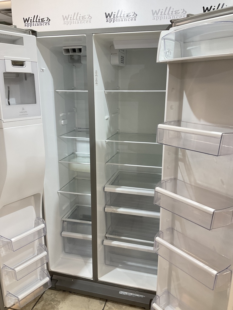 Whirlpool Used Refrigerator Counter Depth Side by Side 36x69 1/2” (Stainless Steel) 
