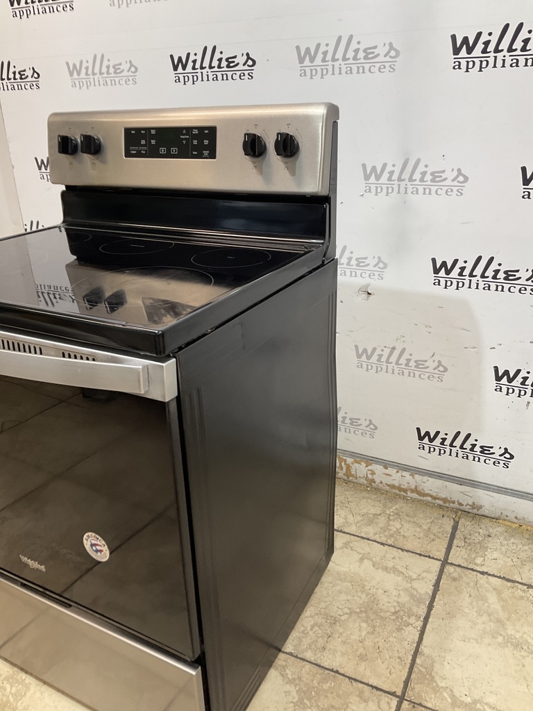 Whirlpool Used Electric Stove 220volts (40/50 AMP) 30inches {4 prong} (Stainless steel) 