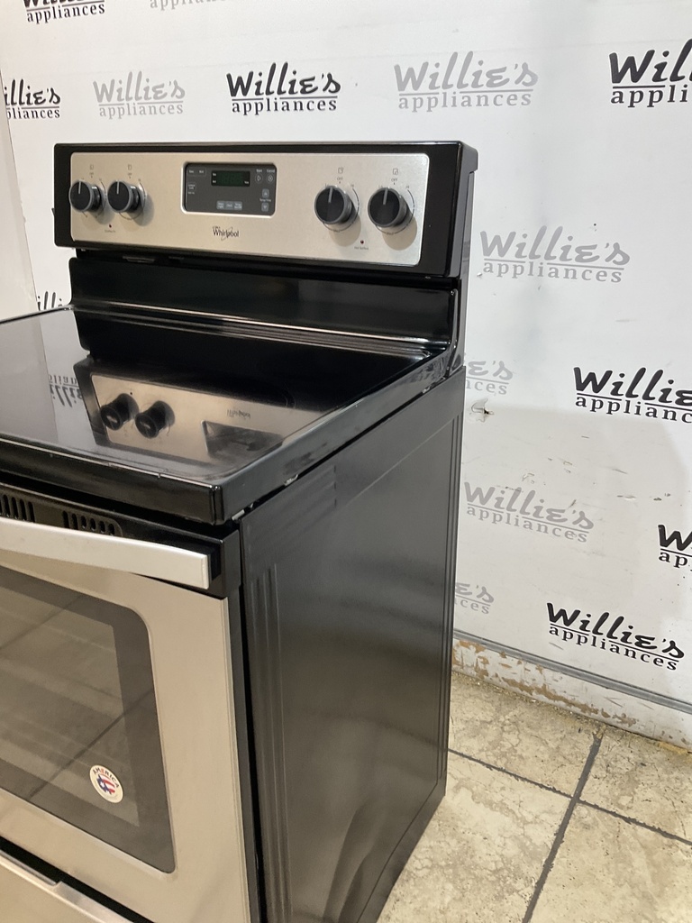 Whirlpool Used Electric Stove 220volts (40/50 AMP) 30inches {no cord} (Stainless Steel) 