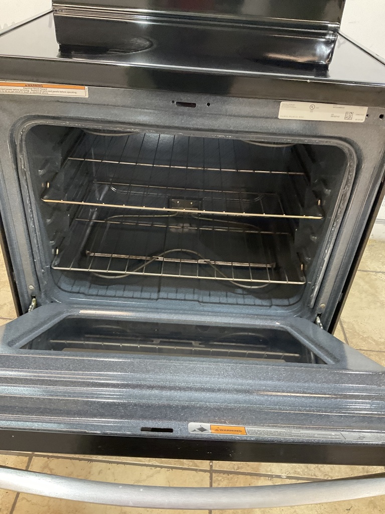 Whirlpool Used Electric Stove 220volts (40/50 AMP) 30inches {no cord} (Stainless Steel) 