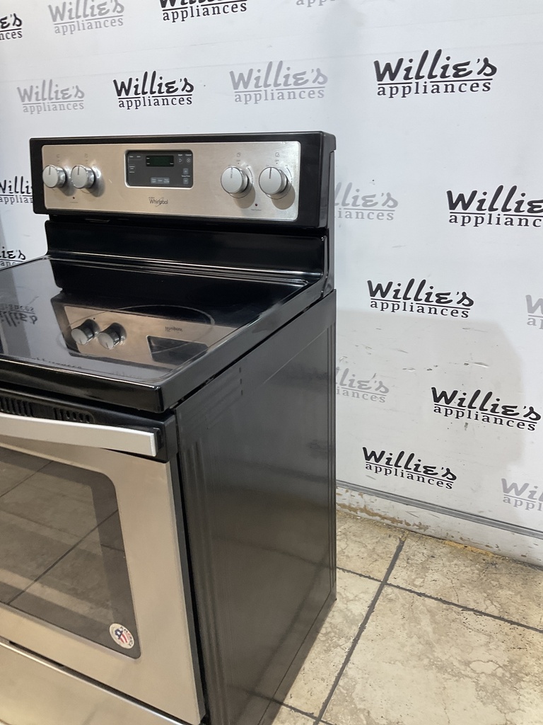 Whirlpool Used Electric Stove 220volts  (40/50 AMP) 30inches {no cord} (Stainless Steel) 