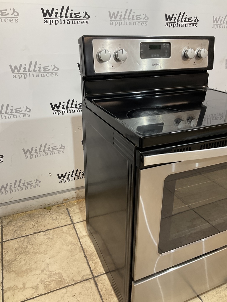 Whirlpool Used Electric Stove 220volts  (40/50 AMP) 30inches {no cord} (Stainless Steel) 