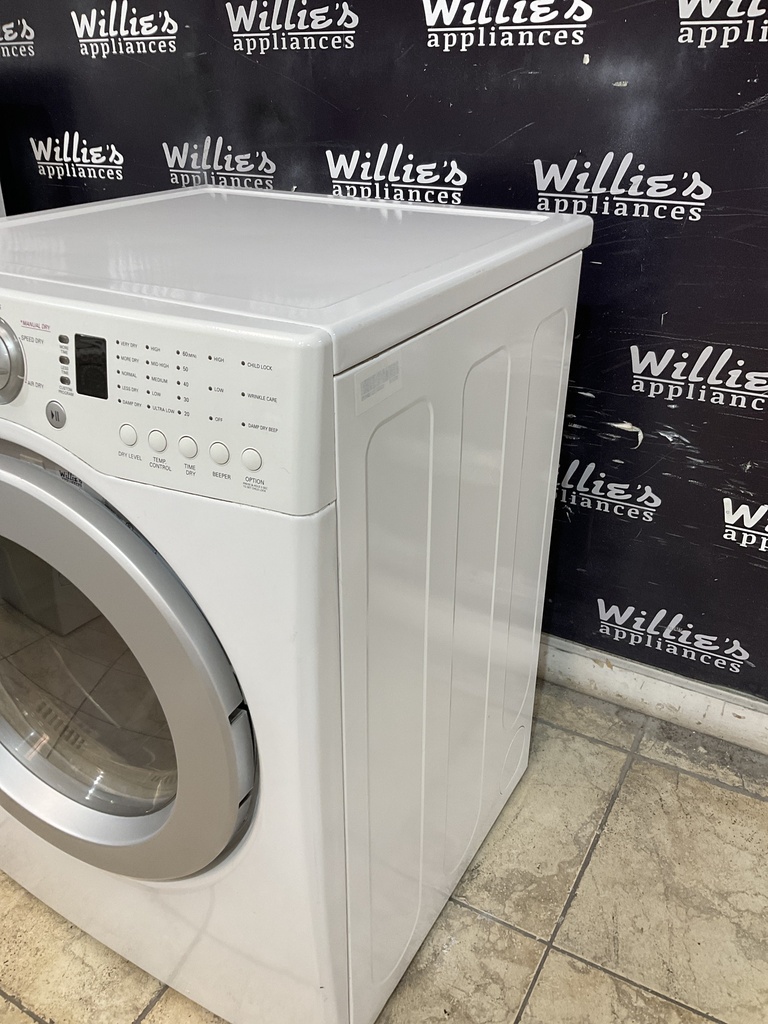 Lg Used Electric Dryer 220volts (30 AMP) 27inches {no cord} (White) 