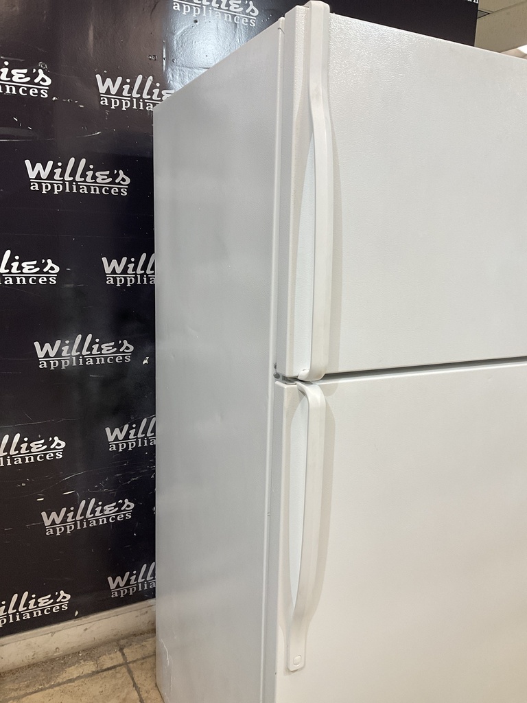 Whirlpool Used Refrigerator Top and Bottom 33x66 1/2” (White) 