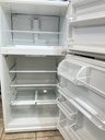 Whirlpool Used Refrigerator Top and Bottom 33x66 1/2” (White) 