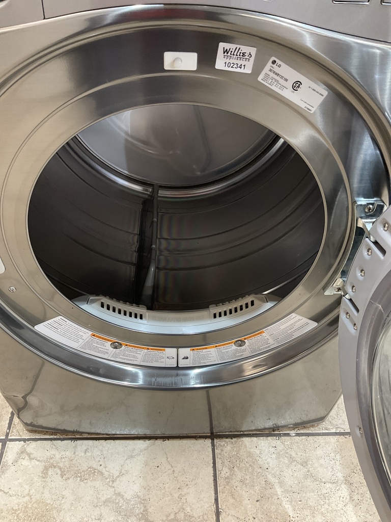 Lg Used Electric Dryer 220volts (30 AMP) 27inches {no cord} (Grey) 