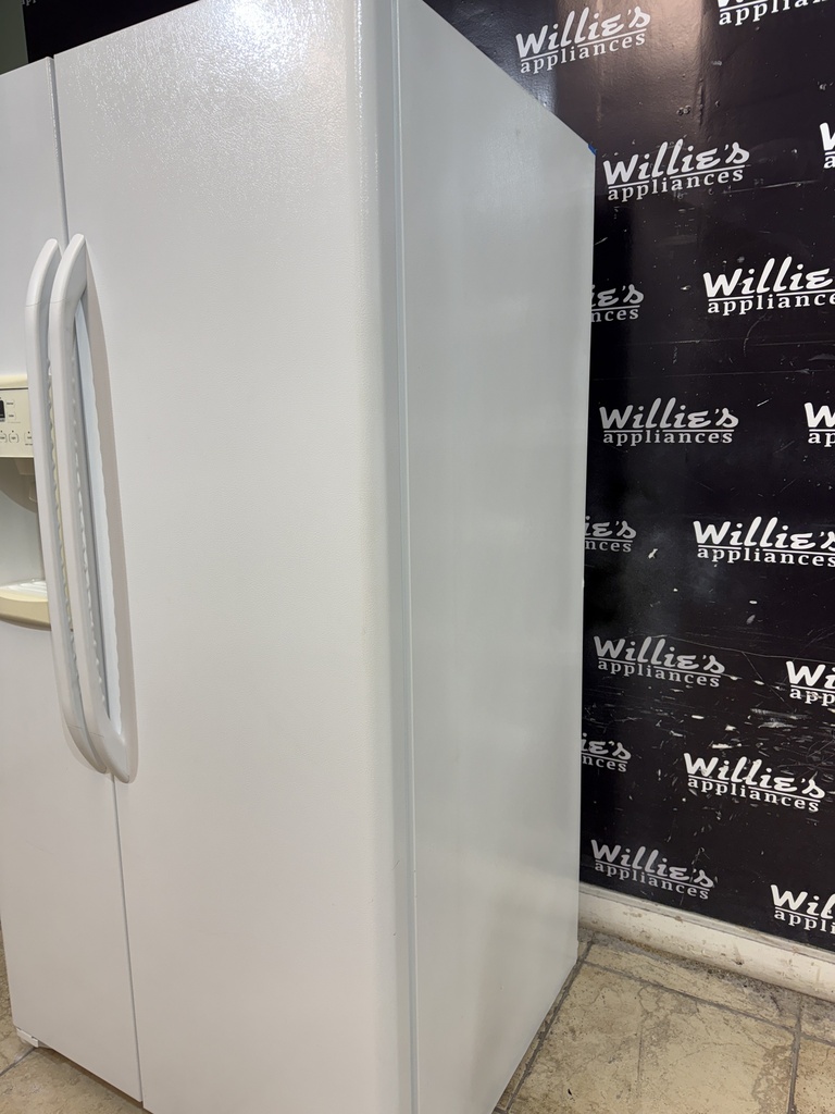 Ge Used Refrigerator Side by side 36x69 1/2” (White)