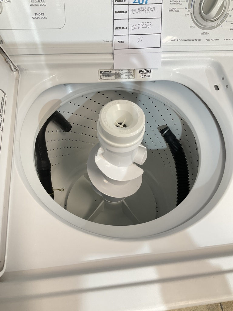 Kenmore Used Washer Top-load 27inches (White) 