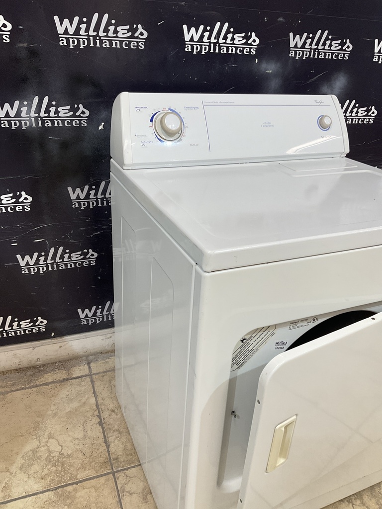 Whirlpool Used Electric Dryer 220volts (30 AMP) 29inches {3 prong} (White) 
