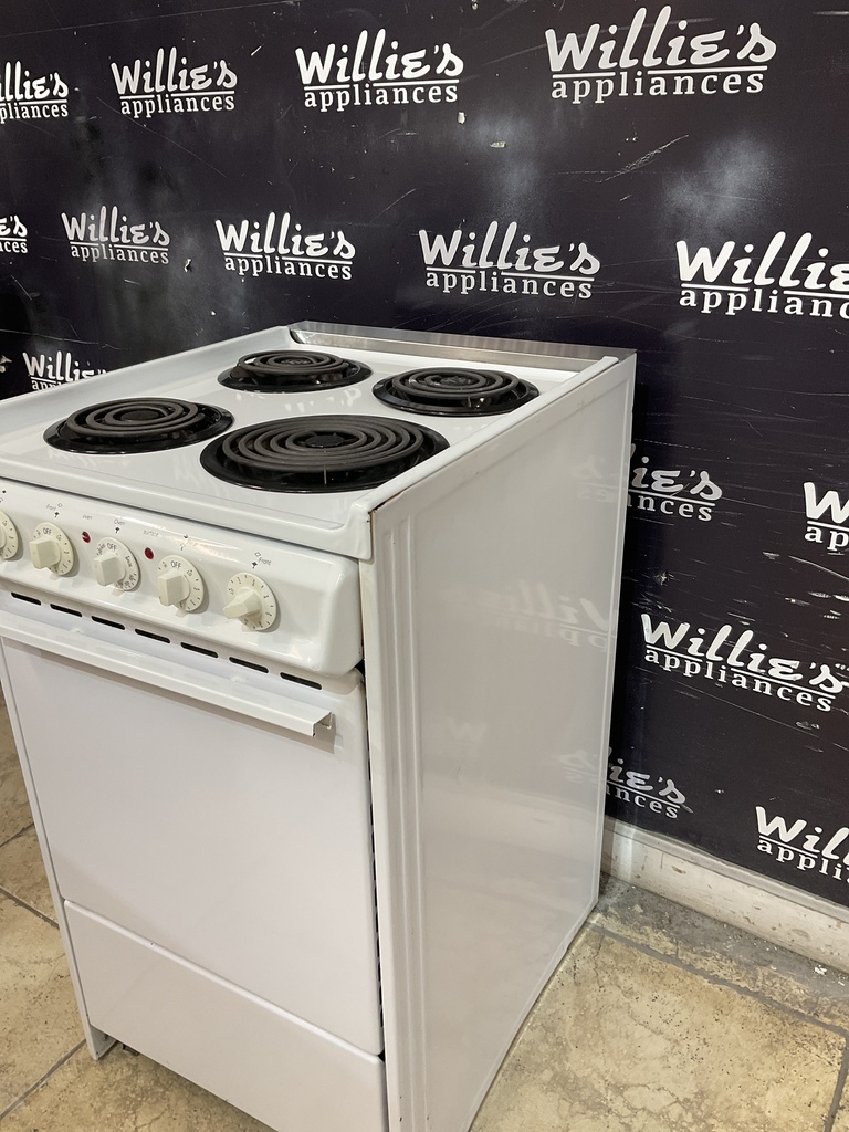 Frigidaire Used Electric Stove 220volts (40/50 AMP) 20inches {no cord} (White) 