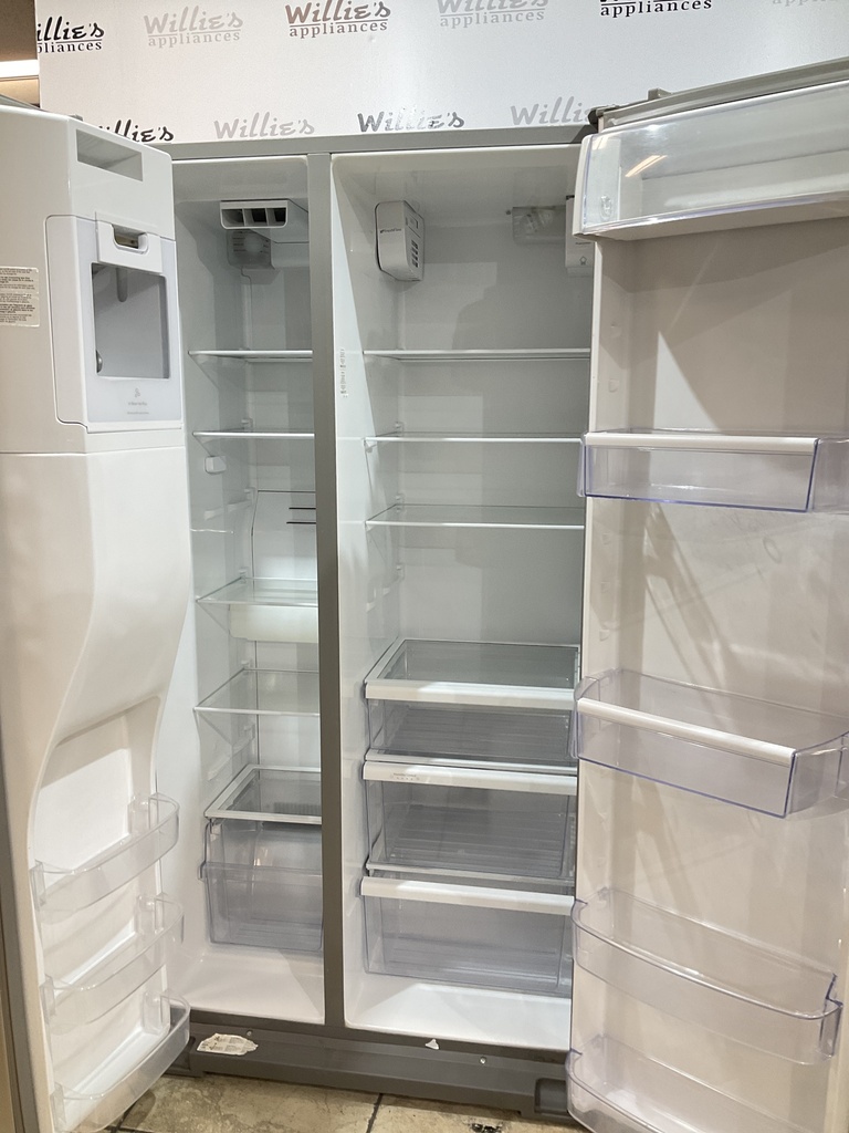 Whirlpool Used Refrigerator Side by Side 36x69 1/2” (Stainless Steel) 