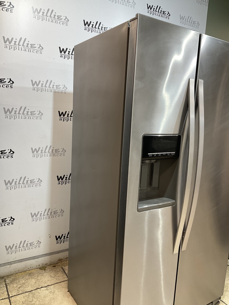 Whirlpool Used Refrigerator Side by Side 36x69 1/2” (Stainless Steel) 