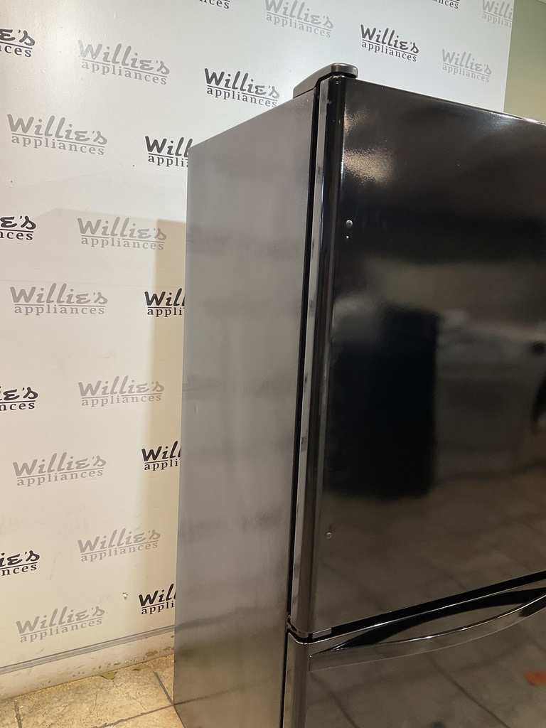 Whirlpool Used Refrigerator Top and Bottom Mount 33x69 1/2” (Black)