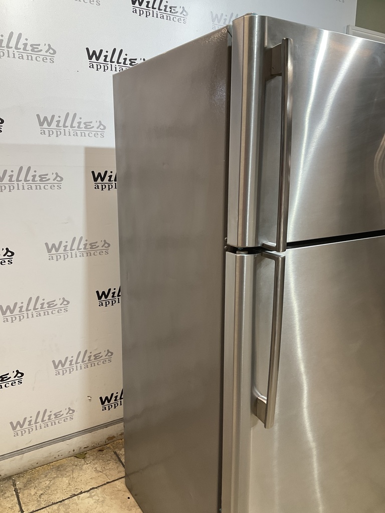 Frigidaire Used Refrigerator Top and Bottom 30x65 1/2” (Stainless Steel) 