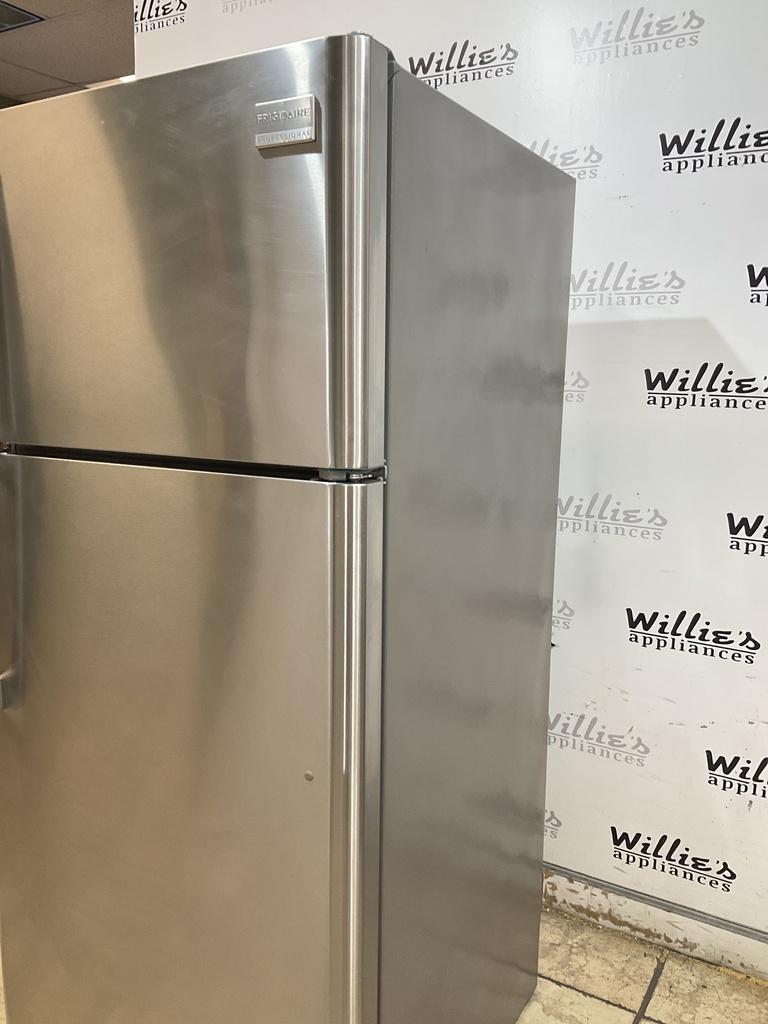 Frigidaire Used Refrigerator Top and Bottom 30x65 1/2” (Stainless Steel) 