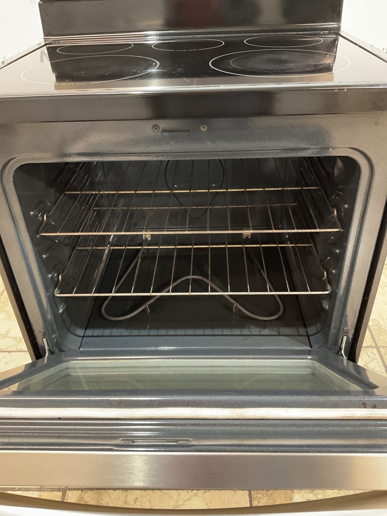 Whirlpool Used Electric Stove 220volts (40/50 AMP) 30inches {no cord} (Stainless Steel) 