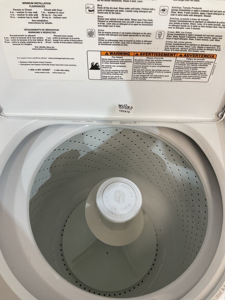 Kenmore Used Electric Set Washer/Dryer 220volts (30 AMP) 27/29inches {3 prong} (White)