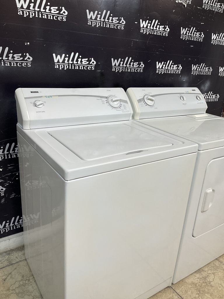 Kenmore Used Electric Set Washer/Dryer 220volts (30 AMP) 27/29inches {3 prong} (White)