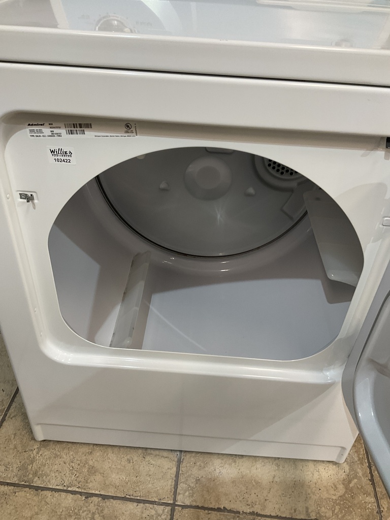 Admiral Used Electric Dryer 220volts (30 AMP) 29inches {3 prong} (White)