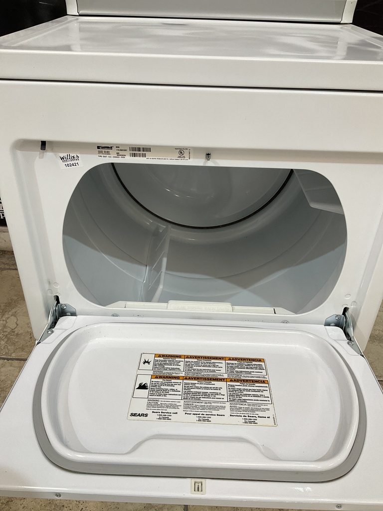 Kenmore Used Electric Dryer 220volts (30 AMP) 27inches {no cord} (White) 