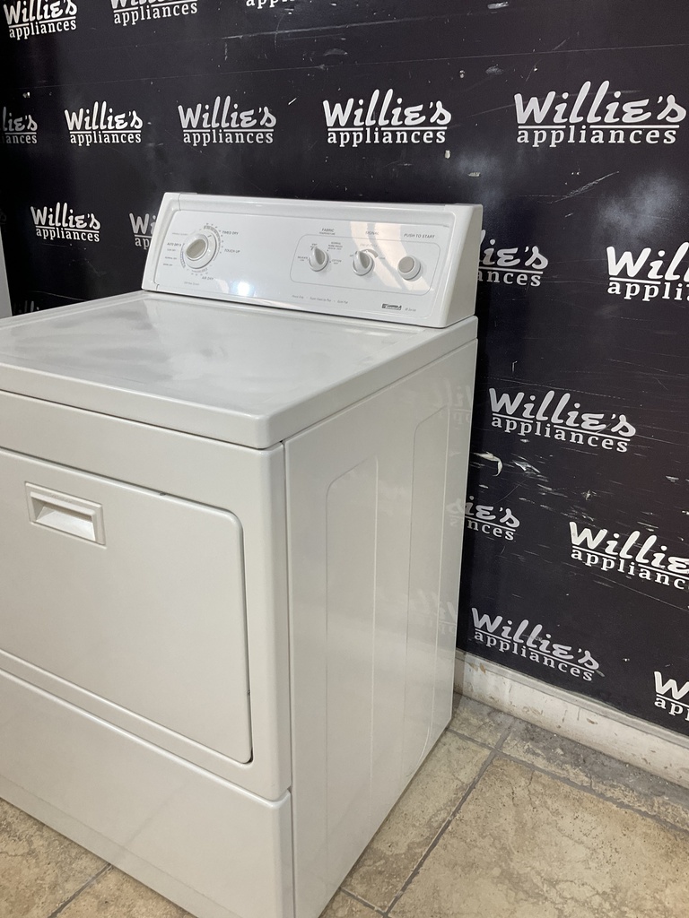 Kenmore Used Electric Dryer 220volts (30 AMP) 27inches {3 prong} (white)