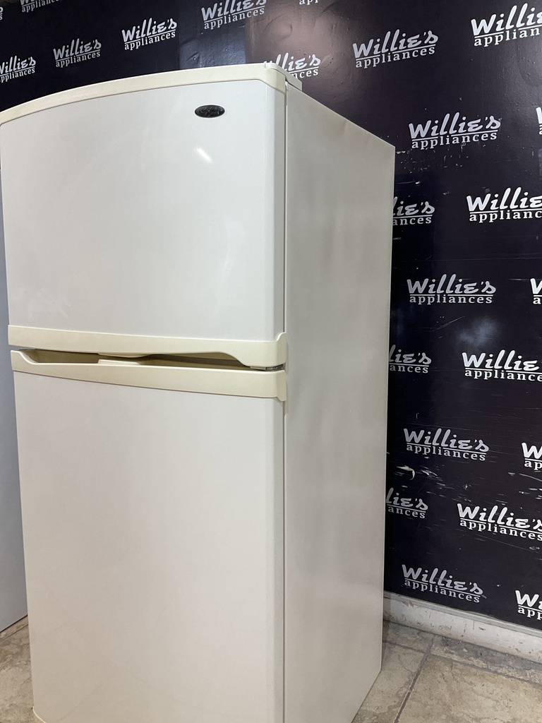 Whirlpool Used Refrigerator Top and Bottom 30 1/2 x 66 1/2” (Bisque) 