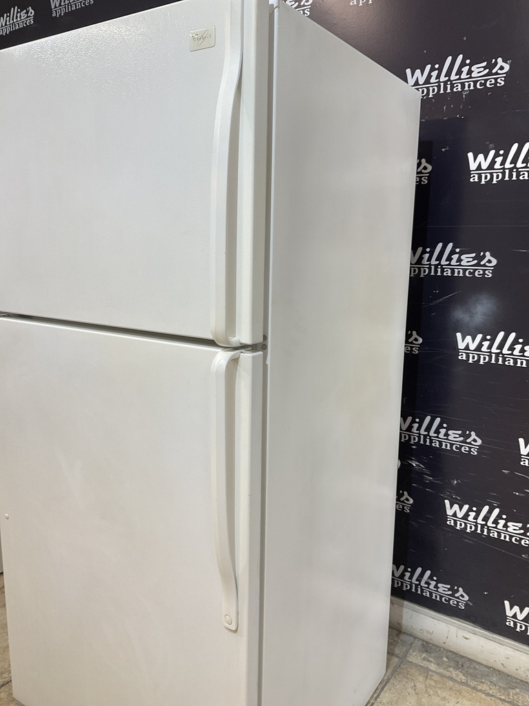 Whirlpool Used Refrigerator Top and Bottom 30x66 (White) 