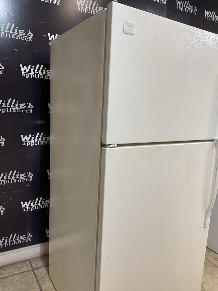Whirlpool Used Refrigerator Top and Bottom 30x66 1/2” (White) 