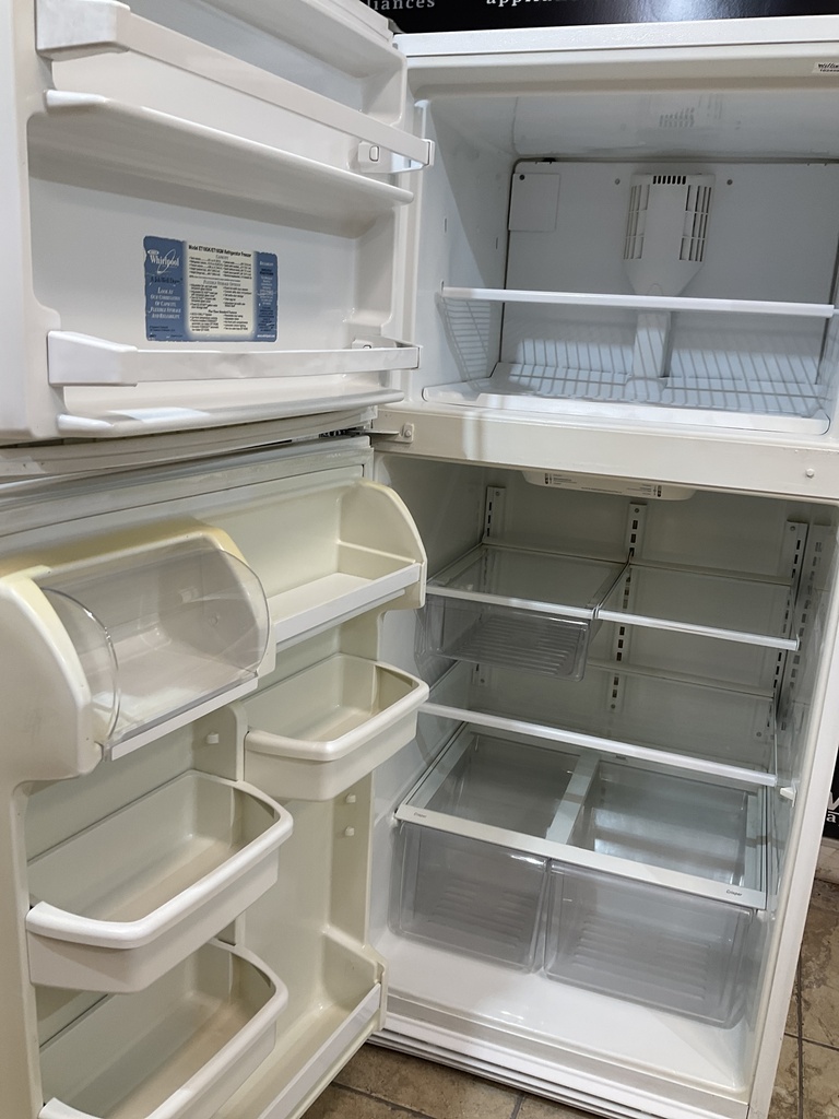 Whirlpool Used Refrigerator Top and Bottom 30x66 1/2” (White) 