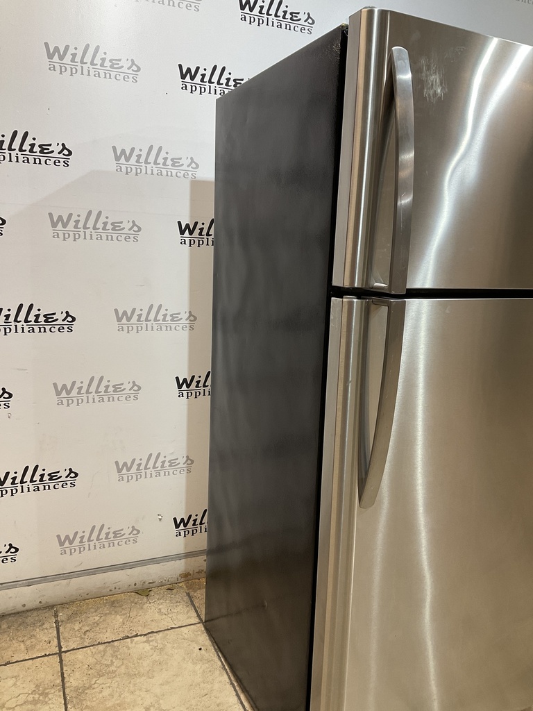 Frigidaire Used Refrigerator Top and Bottom 30x65 1/2” (Stainless Steel) 
