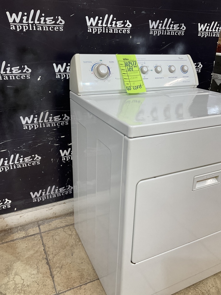 Whirlpool Used Electric Dryer 220volts (30 AMP) 29inches {no cord} (White) 