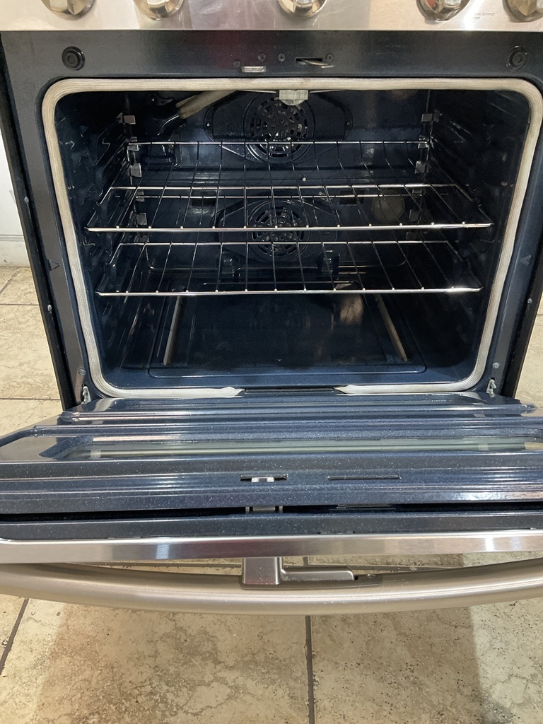 Samsung Used Natural Gas Stove Double Oven 30inches (Stainless Steel) 