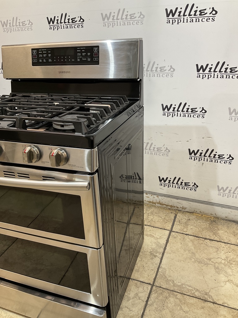 Samsung Used Natural Gas Stove Double Oven 30inches (Stainless Steel) 
