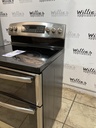 Ge Used Electric Stove Double Oven 20volts (40/50 AMP) 30inches {no cord} (Stainless Steel) 