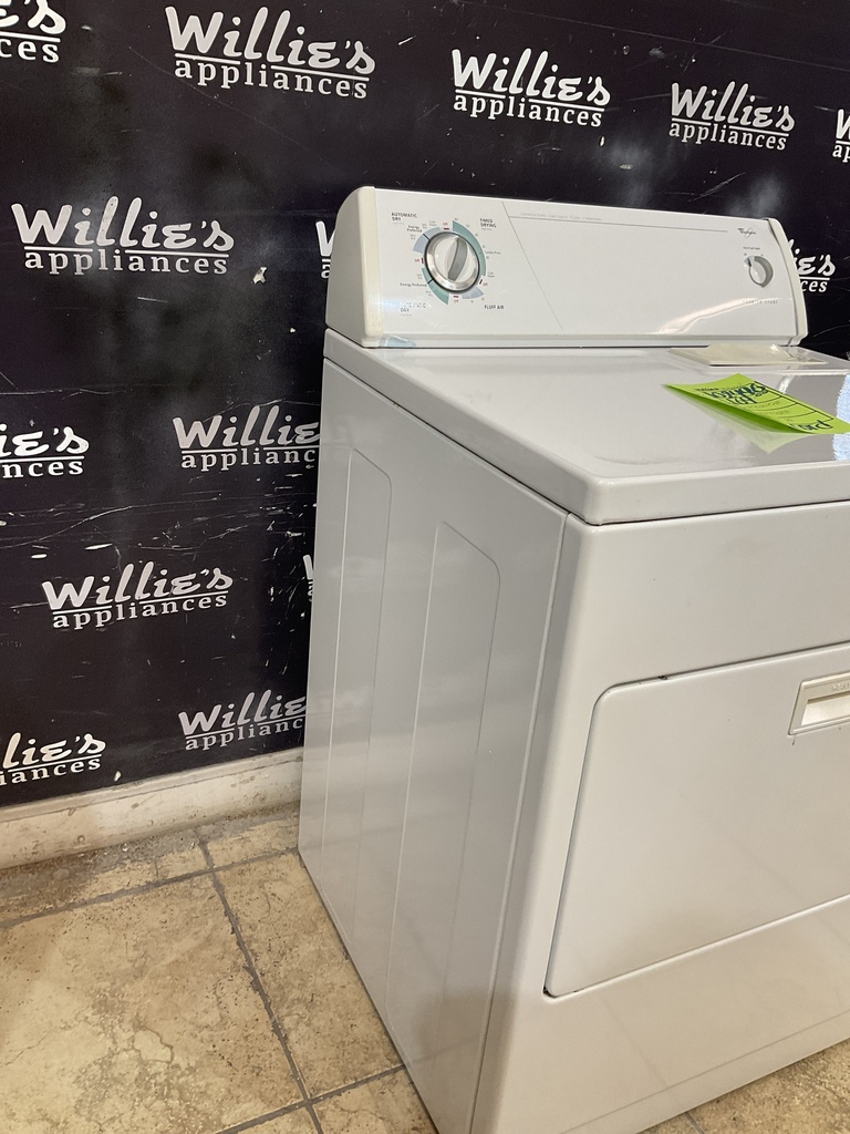 Whirlpool Used Electric Dryer 220volts (30 AMP) 29inches {no cord} (White) 