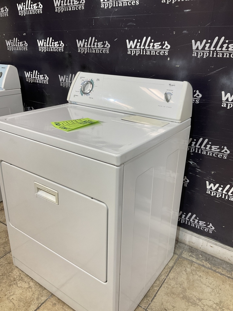 Whirlpool Used Electric Dryer 220volts (30 AMP) 29inches {no cord} (White) 