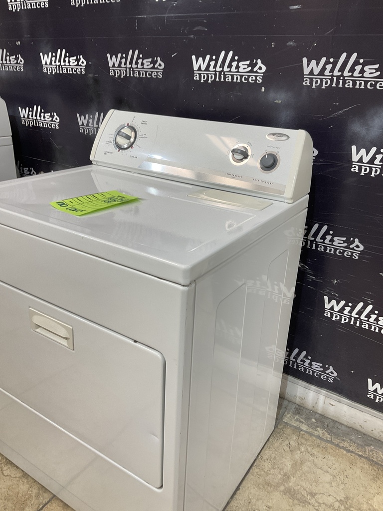 Whirlpool Used Electric Dryer 220volts (30 AMP) 29inches {no cord} (White) 
