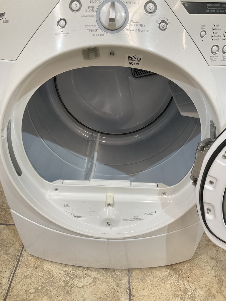 Whirlpool Used Electric Dryer 220volts (30 AMP) 27inches {3 prong} (White) 