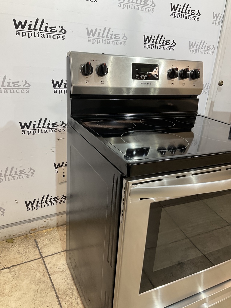 Frigidaire Used Electric Stove 220volts (40/50 AMP) 30inches {4 prong} (Stainless Steel) 