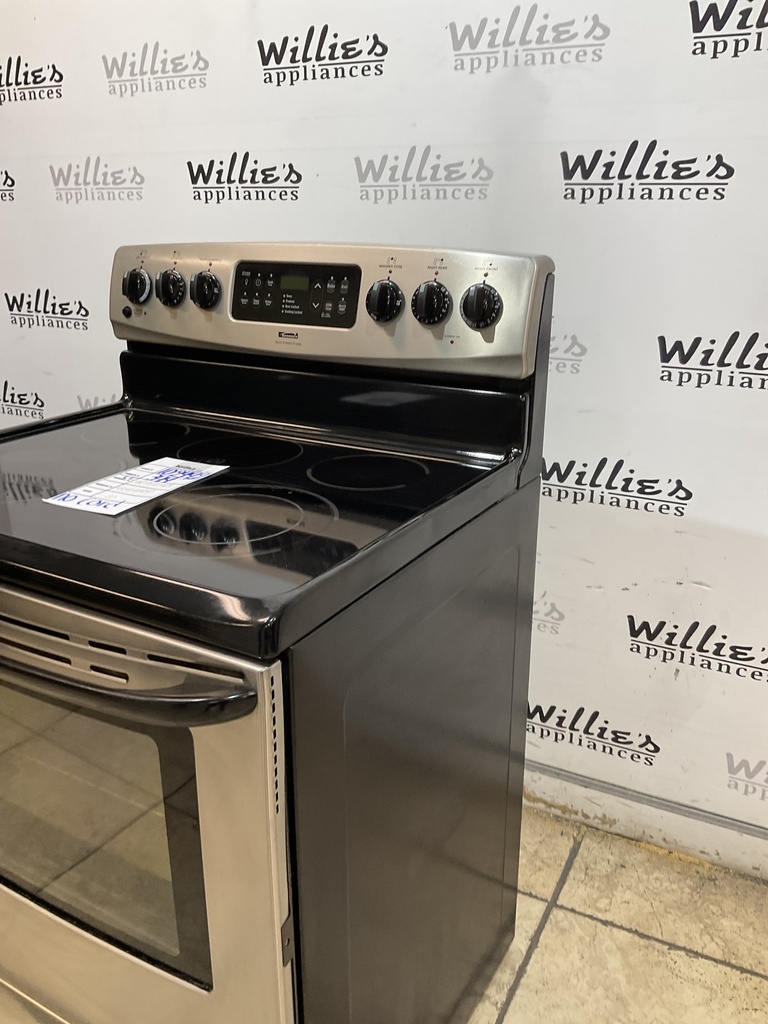 Kenmore Used Electric Stove 220volts (40/50 AMP) 30inches {no cord} (Stainless steel) 