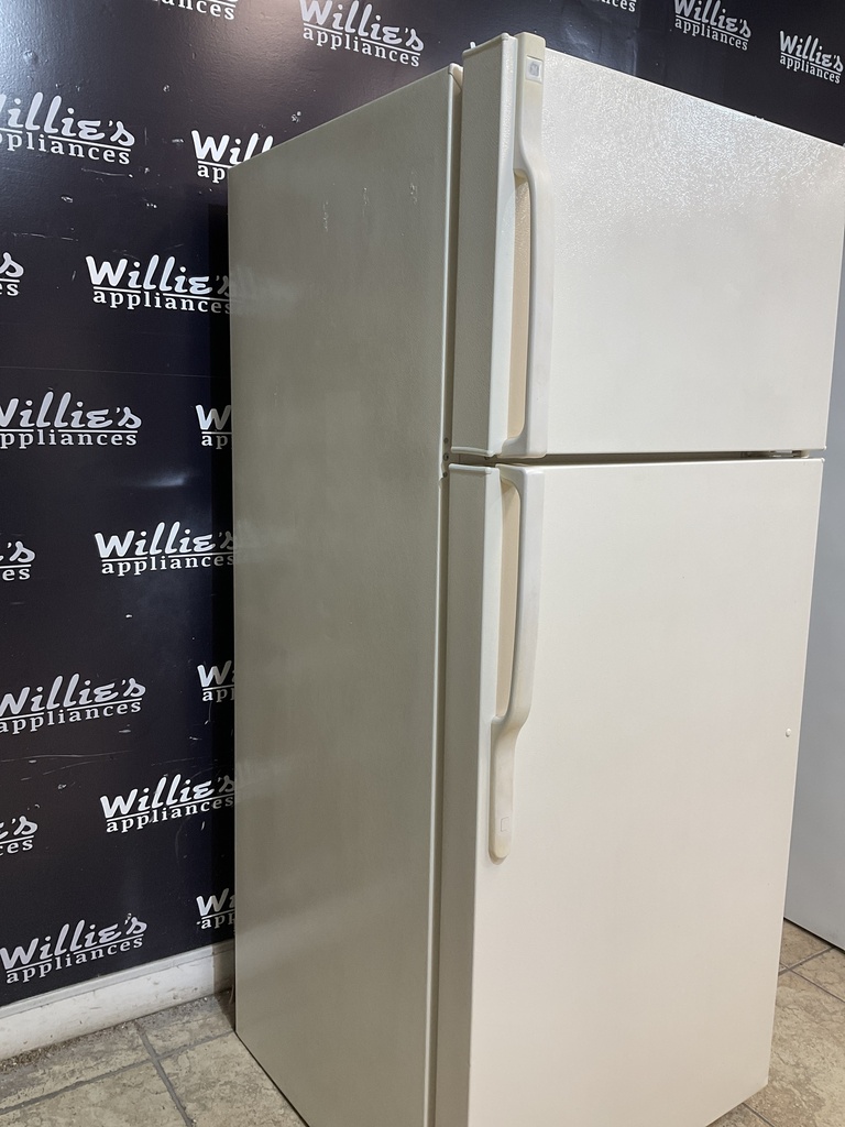 Ge Used Refrigerator Top and Bottom 28x67 1/2” (Bisque) 