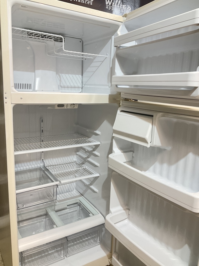 Ge Used Refrigerator Top and Bottom 28x67 1/2” (Bisque) 