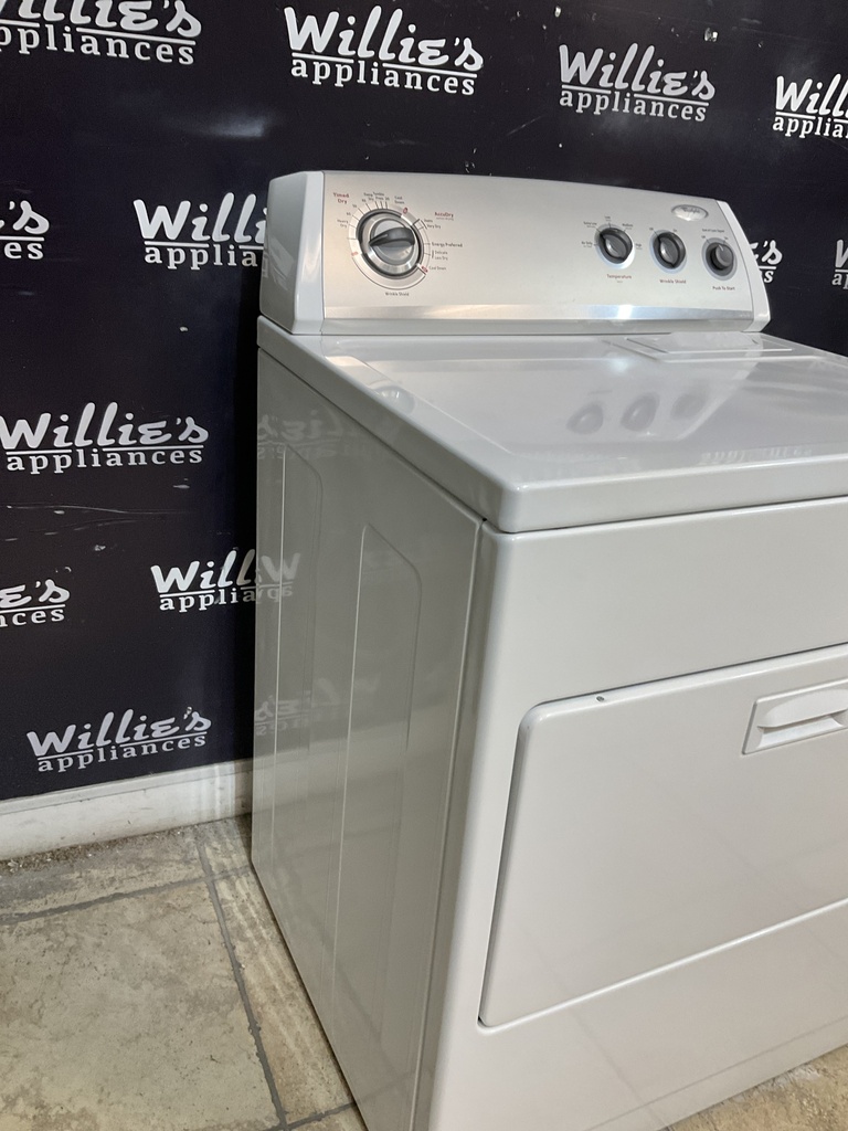 Whirlpool Used Electric Dryer 220volts (30 AMP) 29inches {no cord}  (White) 