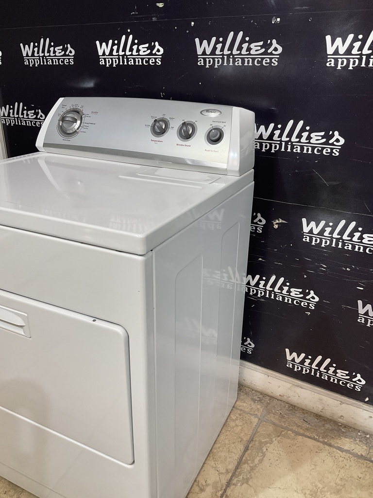 Whirlpool Used Electric Dryer 220volts (30 AMP) 29inches {no cord}  (White) 