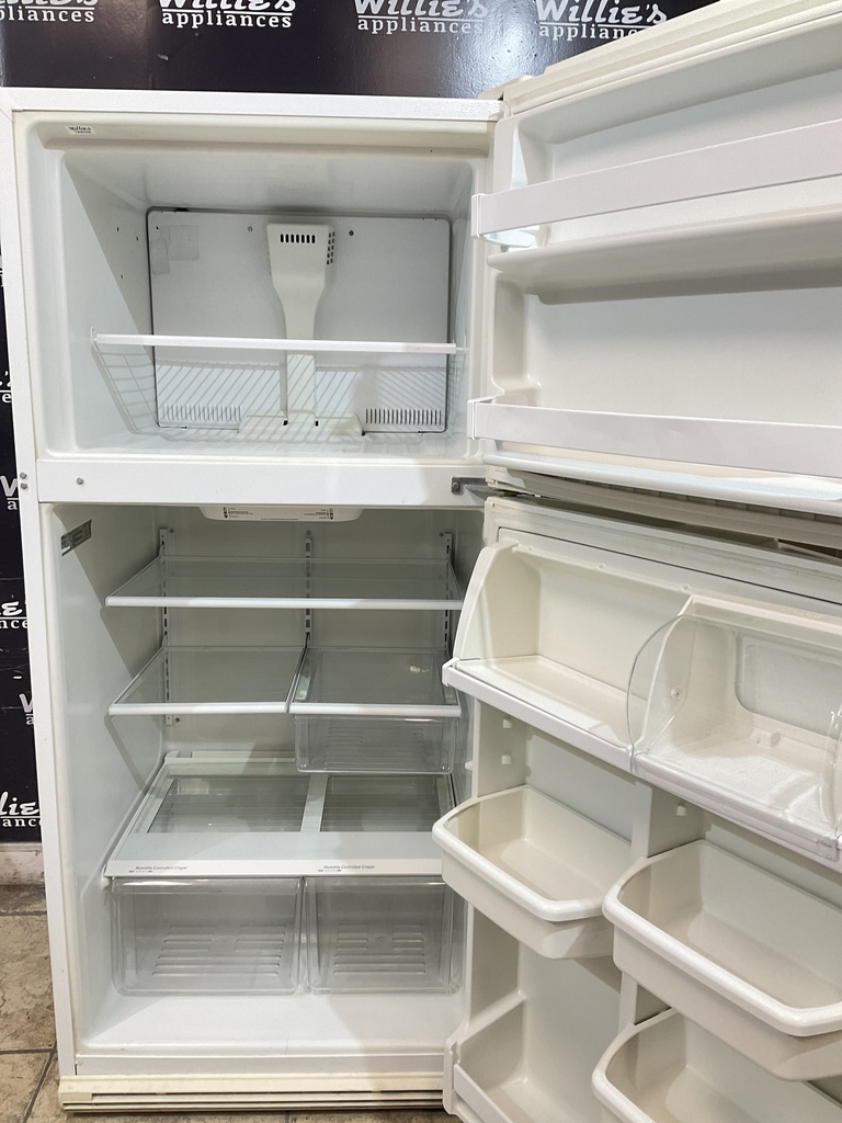 Whirlpool Used Refrigerator Top and Bottom 30 1/2” x 66 1/2” (White) 