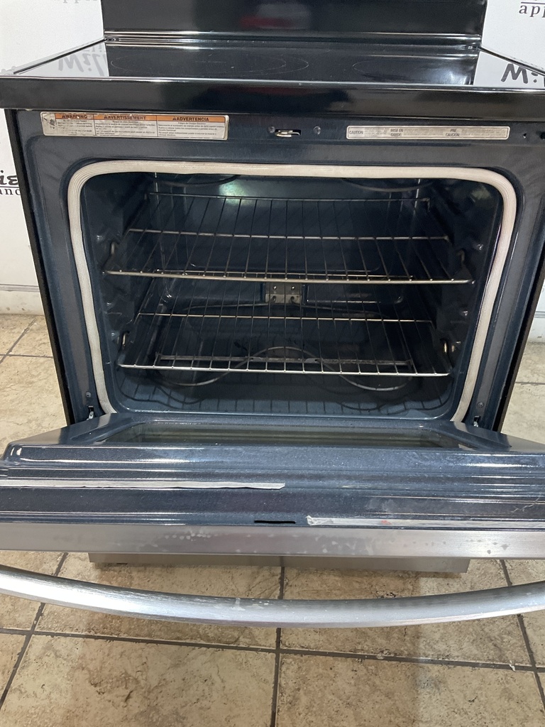 Whirlpool Used Electric Stove 220volts (40/50 AMP) 30inches {4 prong} (Stainless steel) 