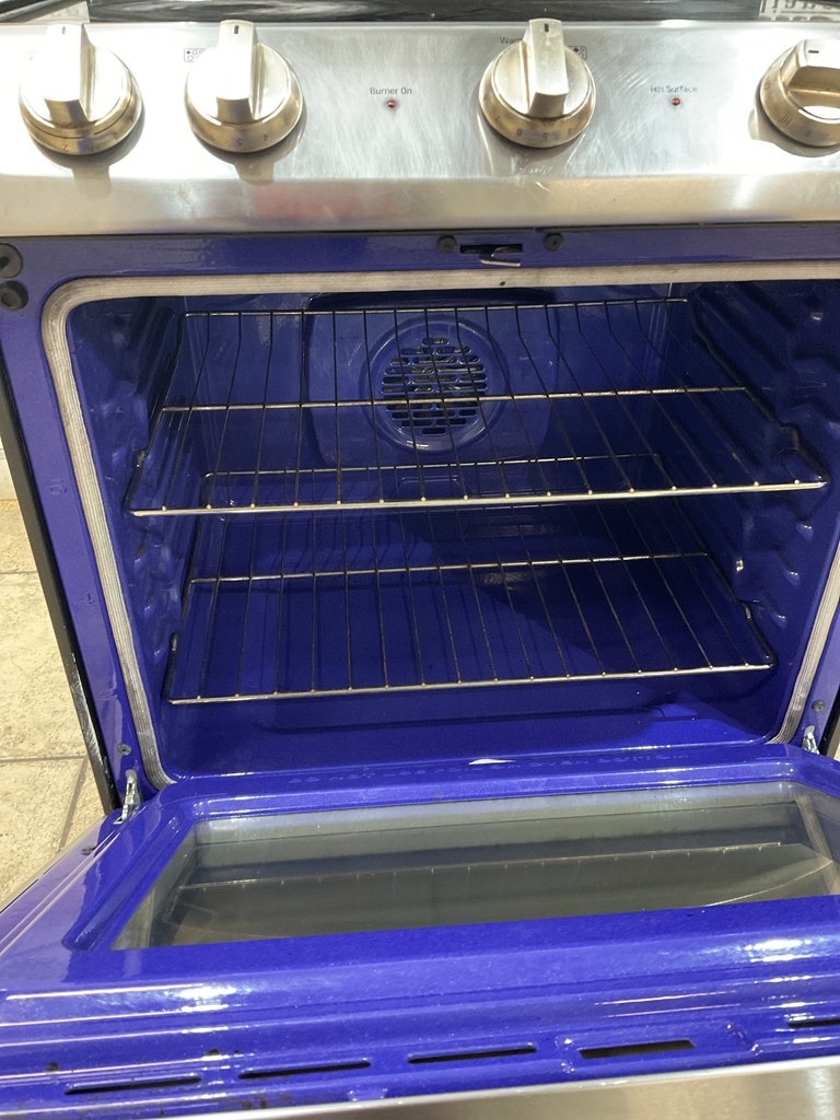 Lg Used Electric Stove 220volts (40/50 AMP) 30inches {4 prong} (Stainless Steel)