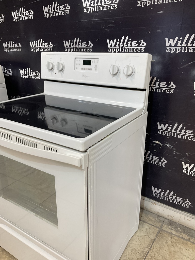 Whirlpool Used Electric Stove 220volts (40/50 AMP) 30inches {no cord} (White) 